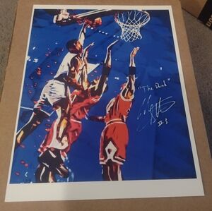 JOHN STARKS KNICKS DUNK💥 ON JORDAN & THE BULLS 8.5x11 GLOSSY POSTER BUNDLE SET!